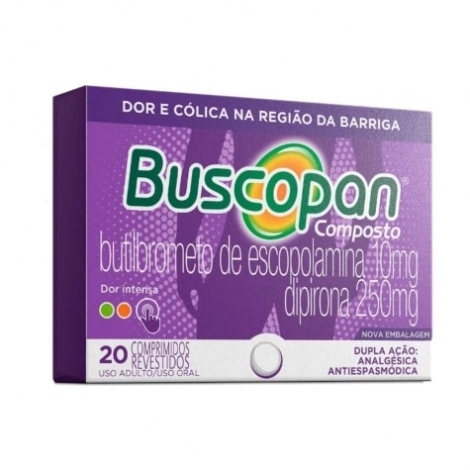 Buscopan Composto 10mg + 250mg 20 Comprimidos